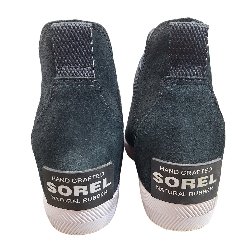 Sorel Out N About III Wedge Black Suede Waterproof Boots NL4911-010 Womens 7.5